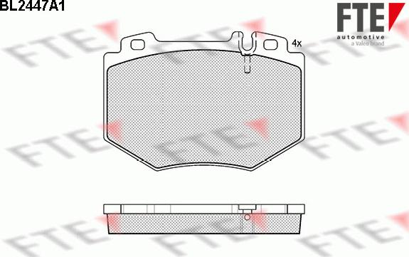 FTE BL2447A1 - Гальмівні колодки, дискові гальма autocars.com.ua