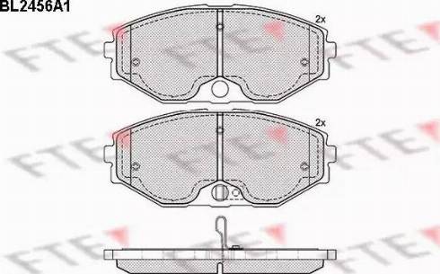 FTE BL2456A1 - Тормозные колодки, дисковые, комплект avtokuzovplus.com.ua