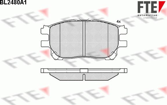 FTE BL2480A1 - Гальмівні колодки, дискові гальма autocars.com.ua