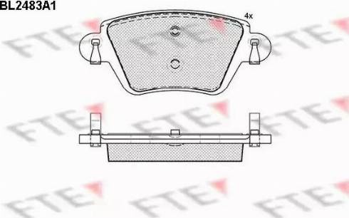 FTE BL2483A1 - Тормозные колодки, дисковые, комплект autodnr.net