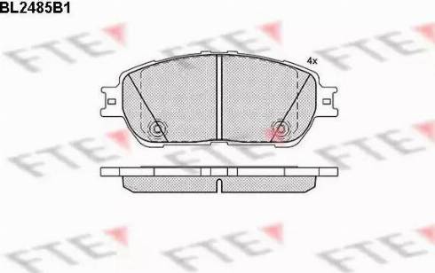 FTE BL2485B1 - Тормозные колодки, дисковые, комплект avtokuzovplus.com.ua