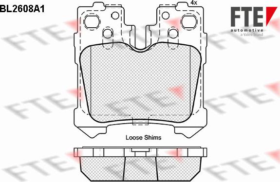 FTE BL2608A1 - Тормозные колодки, дисковые, комплект avtokuzovplus.com.ua