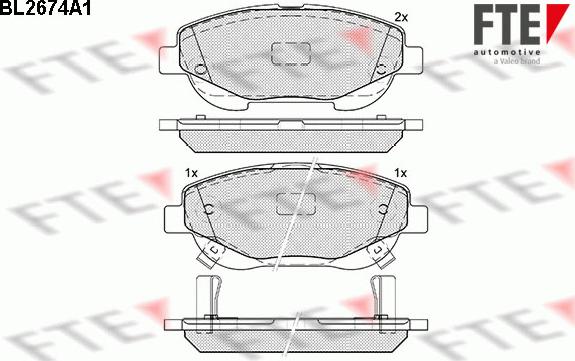 FTE BL2674A1 - Гальмівні колодки, дискові гальма autocars.com.ua