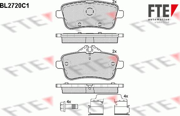 FTE BL2720C1 - Тормозные колодки, дисковые, комплект autodnr.net