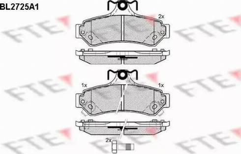 FTE BL2725A1 - Гальмівні колодки, дискові гальма autocars.com.ua