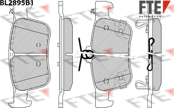 FTE BL2895B1 - Тормозные колодки, дисковые, комплект autodnr.net
