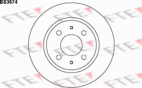 FTE BS3674 - Гальмівний диск autocars.com.ua