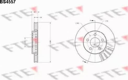 FTE BS4557 - Тормозной диск avtokuzovplus.com.ua