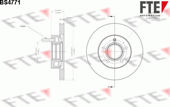 FTE BS4771 - Тормозной диск avtokuzovplus.com.ua