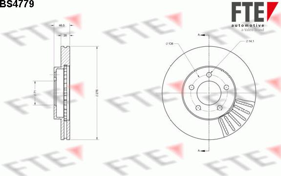 FTE BS4779 - Гальмівний диск autocars.com.ua