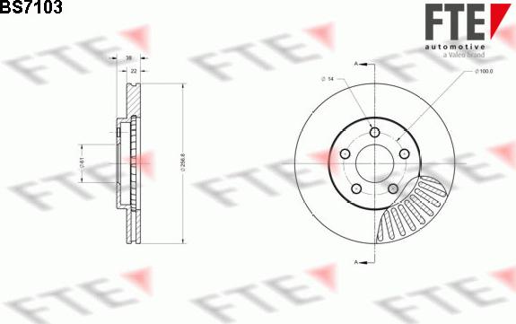 FTE BS7103 - Тормозной диск avtokuzovplus.com.ua