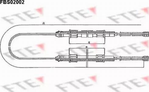 FTE FBS02002 - Трос, гальмівна система autocars.com.ua