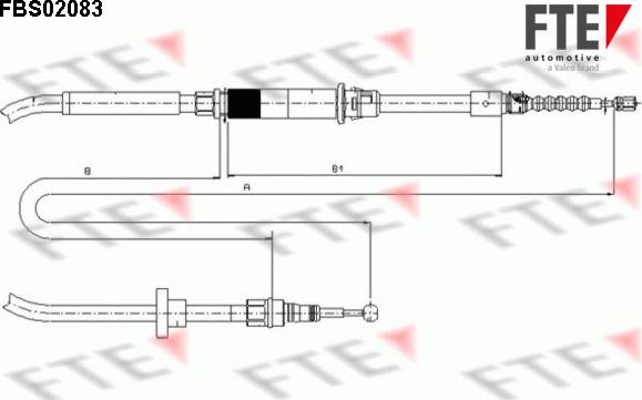 FTE FBS02083 - Тросик, cтояночный тормоз avtokuzovplus.com.ua