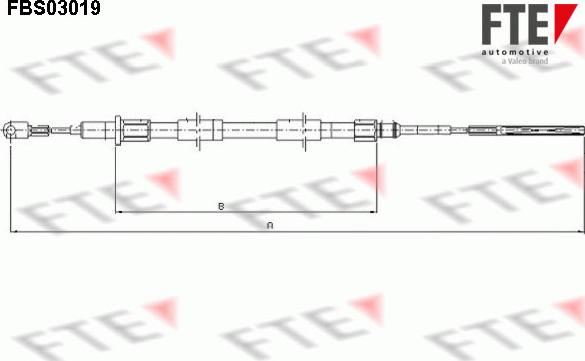 FTE FBS03019 - Трос, гальмівна система autocars.com.ua