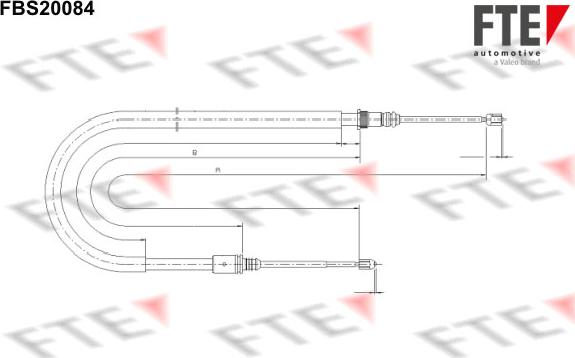 FTE FBS20084 - Тросик, cтояночный тормоз avtokuzovplus.com.ua