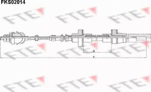 FTE FKS02014 - Трос, управління зчепленням autocars.com.ua
