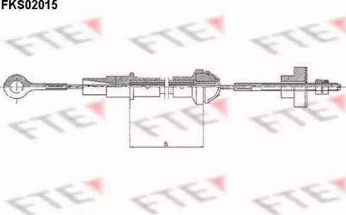 FTE FKS02015 - Трос, управление сцеплением avtokuzovplus.com.ua