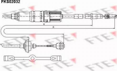 FTE FKS02032 - Трос, управління зчепленням autocars.com.ua