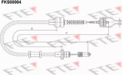 FTE FKS08004 - Трос, управління зчепленням autocars.com.ua