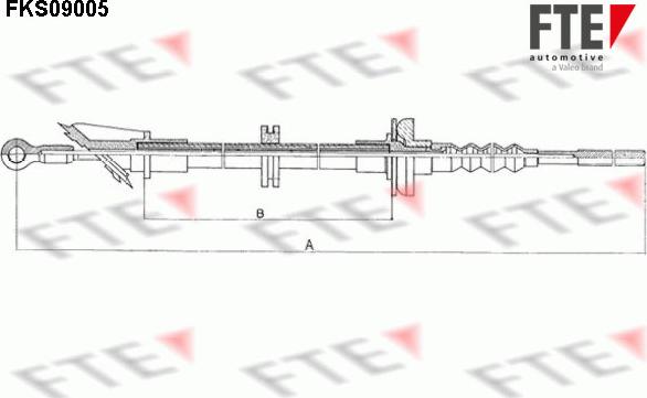 FTE FKS09005 - Трос, управління зчепленням autocars.com.ua