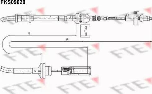 FTE FKS09020 - Трос, управління зчепленням autocars.com.ua