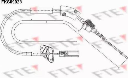 FTE FKS09023 - Трос, управление сцеплением avtokuzovplus.com.ua