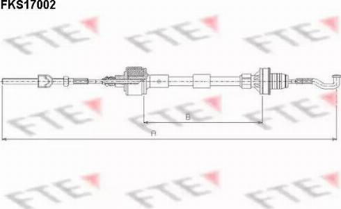 FTE FKS17002 - Трос, управління зчепленням autocars.com.ua