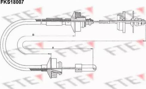 FTE FKS18007 - Трос, управління зчепленням autocars.com.ua