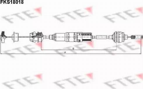 FTE FKS18018 - Трос, управление сцеплением avtokuzovplus.com.ua