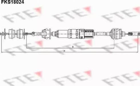 FTE FKS18024 - Трос, управління зчепленням autocars.com.ua