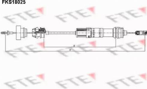 FTE FKS18025 - Трос, управління зчепленням autocars.com.ua