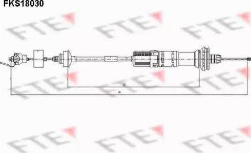 FTE FKS18030 - Трос, управління зчепленням autocars.com.ua