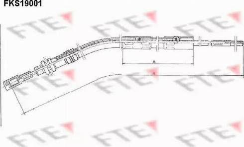 FTE FKS19001 - Трос, управління зчепленням autocars.com.ua