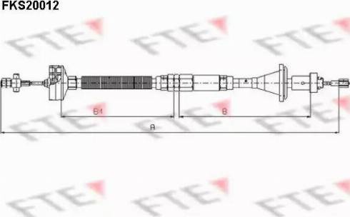 FTE FKS20012 - Трос, управління зчепленням autocars.com.ua