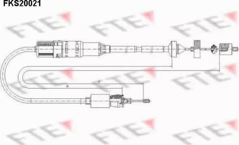 FTE FKS20021 - Трос, управління зчепленням autocars.com.ua