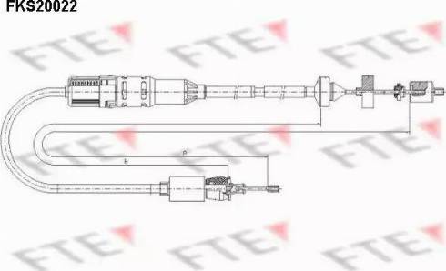 FTE FKS20022 - Трос, управління зчепленням autocars.com.ua