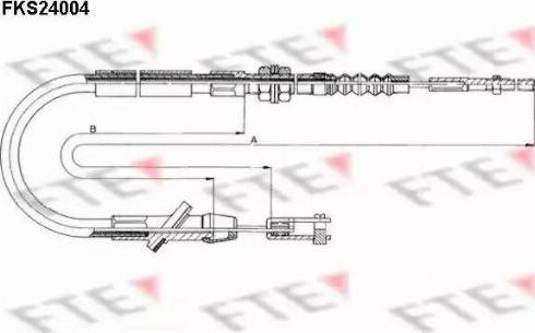 FTE FKS24004 - Трос, управління зчепленням autocars.com.ua