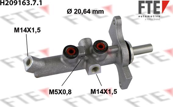 FTE H209163.7.1 - Головний гальмівний циліндр autocars.com.ua