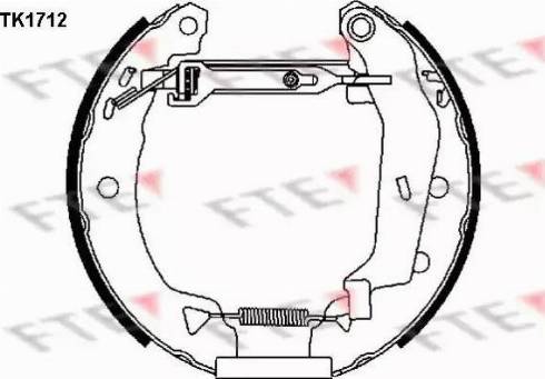 FTE TK1712 - Комплект тормозных колодок, барабанные autodnr.net