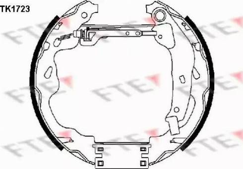 FTE TK1723 - Комплект тормозных колодок, барабанные avtokuzovplus.com.ua