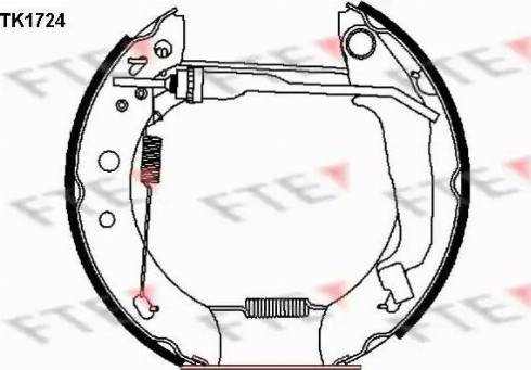 FTE TK1724 - Комплект тормозных колодок, барабанные autodnr.net