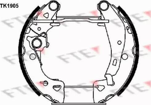 FTE TK1905 - Комплект гальм, барабанний механізм autocars.com.ua