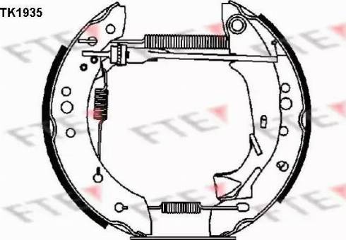 FTE TK1935 - Комплект гальм, барабанний механізм autocars.com.ua