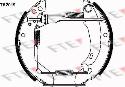 FTE TK2019 - Комплект тормозных колодок, барабанные autodnr.net