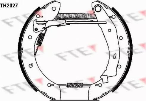 FTE TK2027 - Комплект тормозных колодок, барабанные avtokuzovplus.com.ua