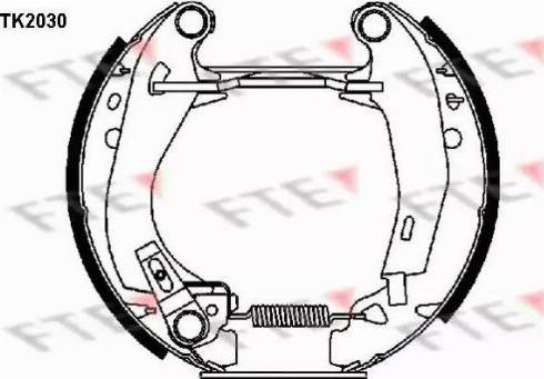 FTE TK2030 - Комплект гальм, барабанний механізм autocars.com.ua