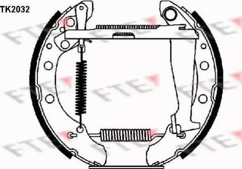 FTE TK2032 - Комплект гальм, барабанний механізм autocars.com.ua