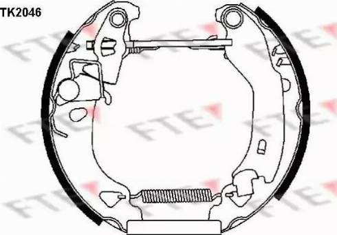 FTE TK2046 - Комплект гальм, барабанний механізм autocars.com.ua