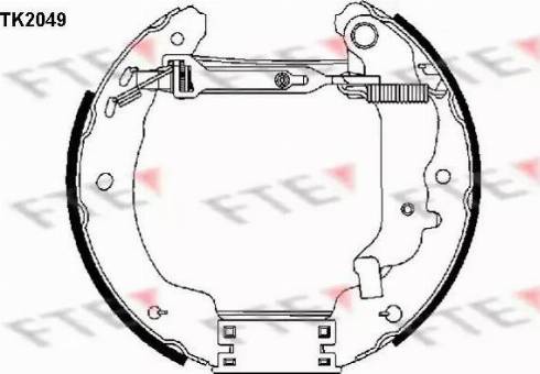 FTE TK2049 - Комплект тормозных колодок, барабанные autodnr.net