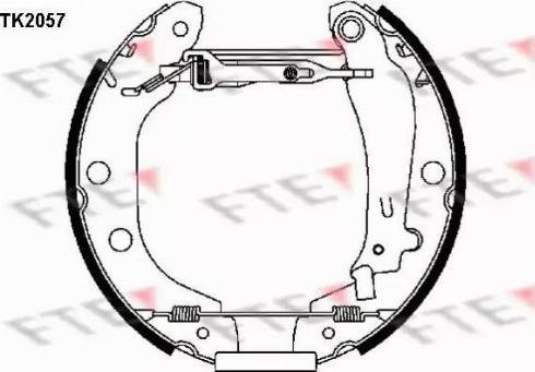 FTE TK2057 - Комплект тормозных колодок, барабанные avtokuzovplus.com.ua